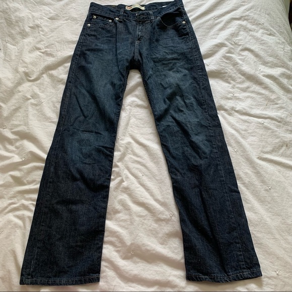 Levi’s 514 Dark Wash Blue Jeans - Picture 3 of 9